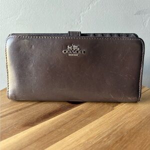 Coach Dark Brown Leather Wallet